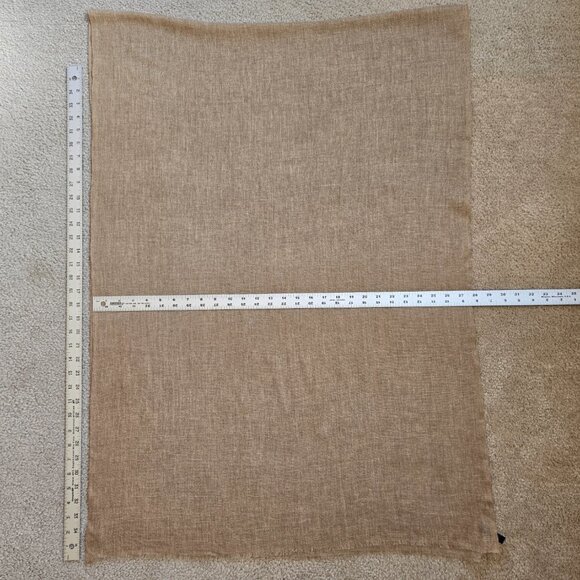 Woven Cashmere Wrap Oversized Scarf Tan - Picture 2 of 6